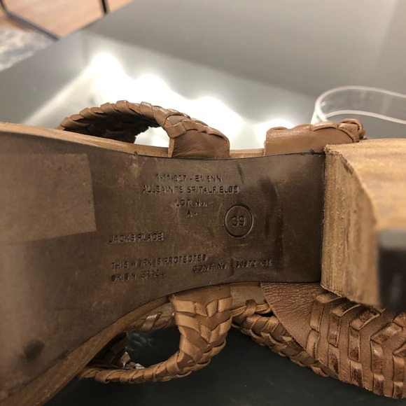 All Saints Bianca Woven Platform Heels EU 39 - Picture 6 of 8